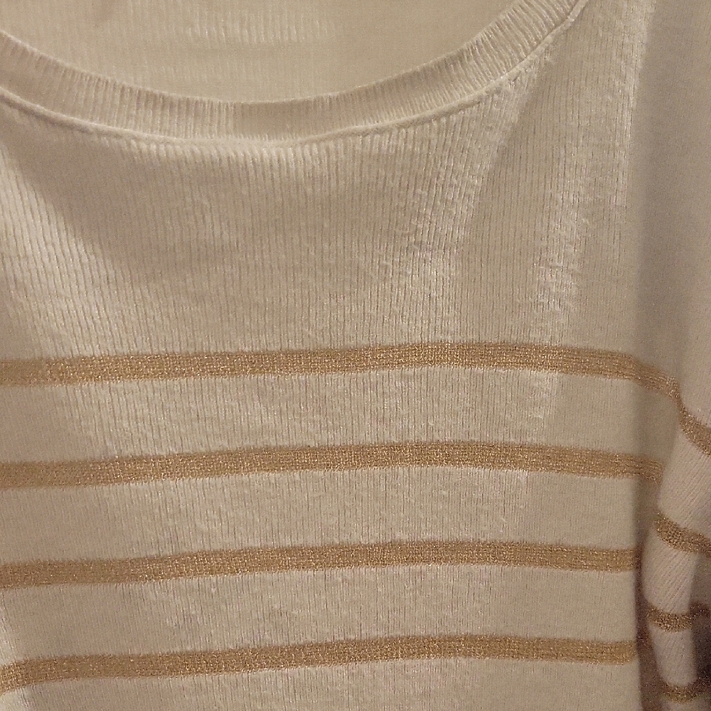 Express Cream Ribbed Sweater - Picture 3 of 3